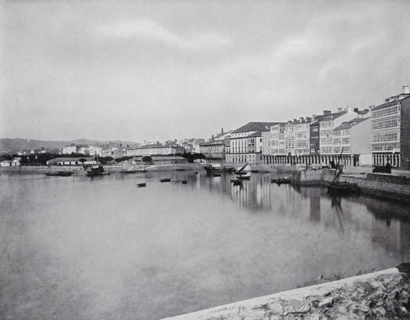Coruna, Általános kép (fekete-fehér fénykép) alkotó: Spanish Photographer
