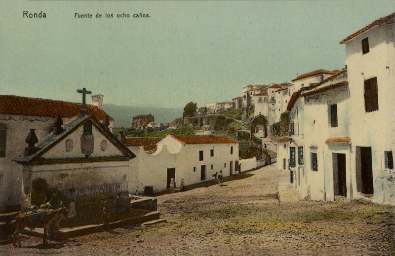 A Nyolc csobogó szökőkút, Ronda, Spanyolország (színes fotó) alkotó: Spanish Photographer