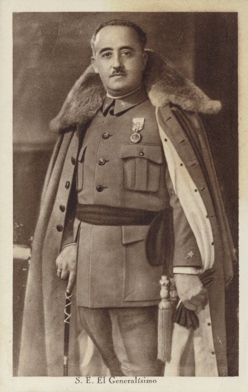Francisco Franco, spanyol tábornok és diktátor (fekete-fehér fotó) alkotó: Spanish Photographer