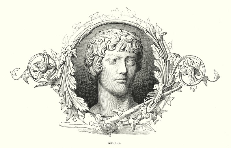 Antinos, Bithnyian görög fiatal és Hadrianus római császár kedvence (litho) alkotó: Spanish School
