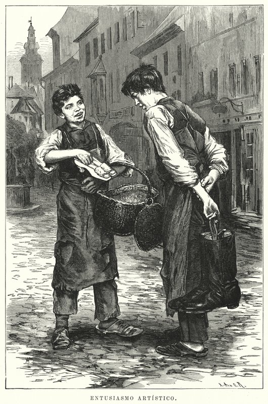 Művészi lelkesedés (litho) alkotó: Spanish School
