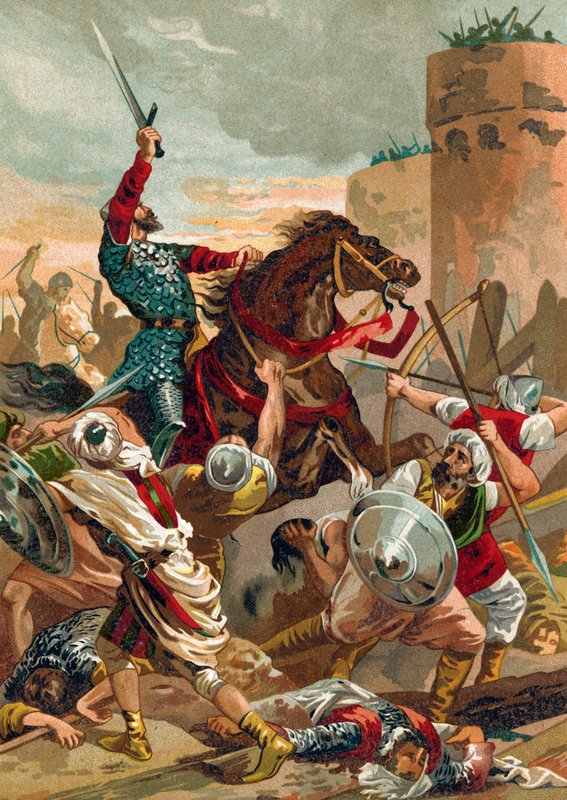 El Cid Valencia városát fenyegeti alkotó: Spanish School