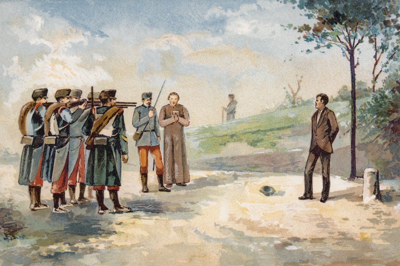 Froilan Carvajal republikánus forradalmár kivégzése, Spanyolország, 1869 alkotó: Spanish School
