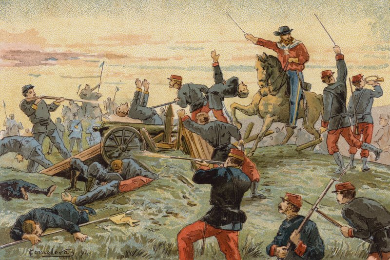 Giuseppe Garibaldi a San Antonio del Santo-i csatában, uruguayi polgárháború, 1846 alkotó: Spanish School
