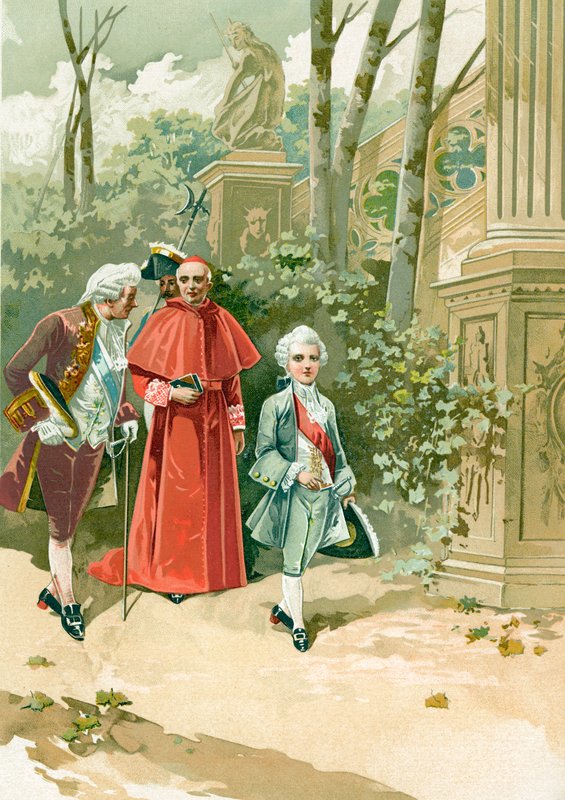 XV. Lajos gyerekként a Tuileriák kertjében alkotó: Spanish School