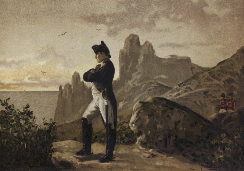 Napóleon száműzetésben a Szent Ilonán, 1815-1821 alkotó: Spanish School