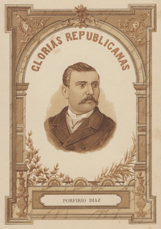 Porfirio Diaz, mexikói katona és politikus (litho) alkotó: Spanish School