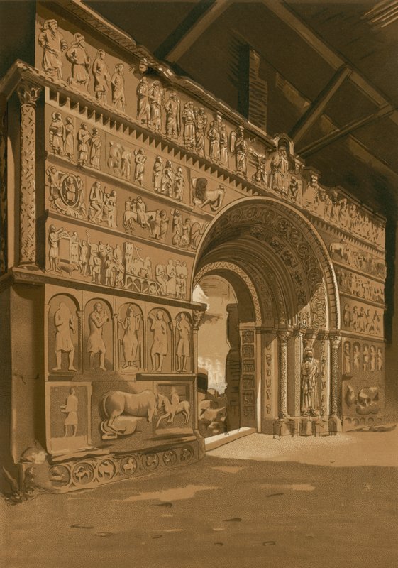 A Santa Maria de Ripoll diadalíve alkotó: Spanish School
