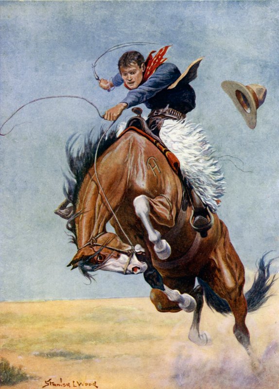Buck-jumper (színes litho) alkotó: Stanley L. (after) Wood