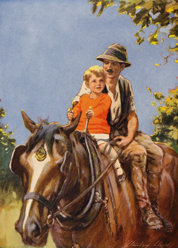 Lovaglás a Dobbinon (színes litográfia) alkotó: Stanley Lloyd