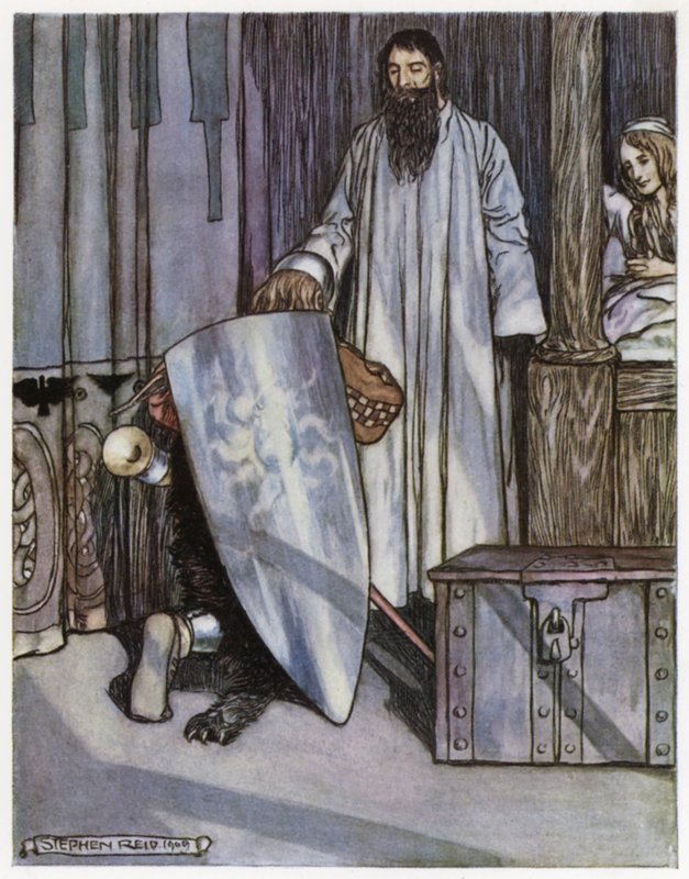 Illusztráció Siegfried, a sárkányölőhöz (színes litó) alkotó: Stephen Reid