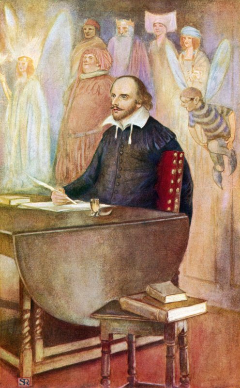 Shakespeare és néhány halhatatlan lénye (színes litó) alkotó: Stephen Reid