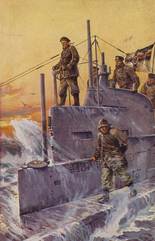 Német U-boat, I. világháború, 1917. alkotó: Stoewer Willy