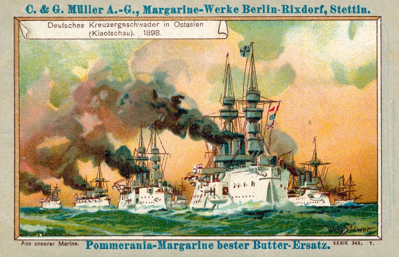 Német cirkálóraj a Távol-Keleten (Jiaozhou), 1898 (kromolito) alkotó: Stoewer Willy