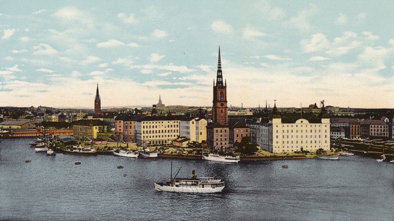 Stockholm: Riddarholmen (színes fotó) alkotó: Swedish Photographer