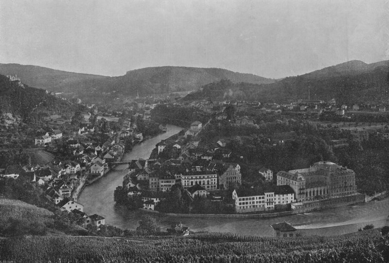 Baden, Vue Generale (f/w fotó) alkotó: Swiss Photographer