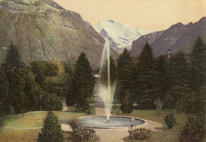 Berni Oberland: Interlaken, Kurgarten (színes fotó) alkotó: Swiss Photographer