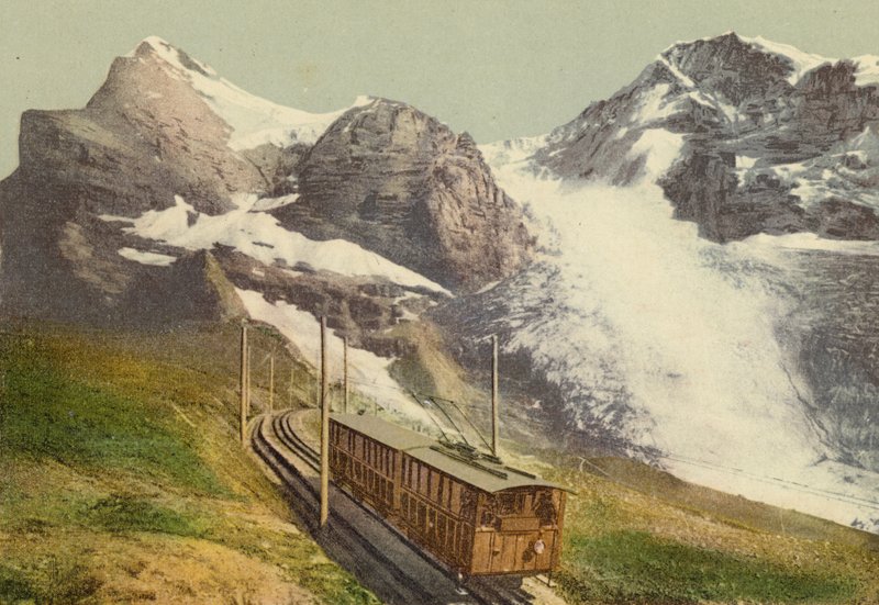 Berner Oberland: Jungfraubahn (színes fotó) alkotó: Swiss Photographer