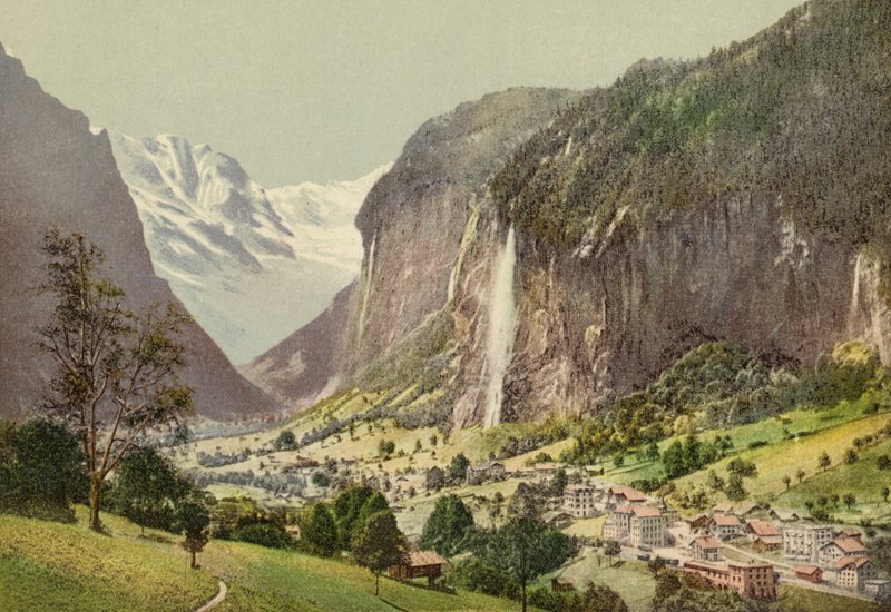 Berni Oberland: Lauterbrunnen (színes fotó) alkotó: Swiss Photographer