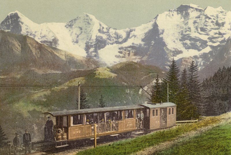 Berner Oberland: Murrenbahn (színes fotó) alkotó: Swiss Photographer