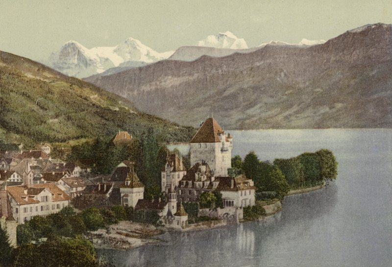 Berner Oberland: Oberhofen (színes fotó) alkotó: Swiss Photographer