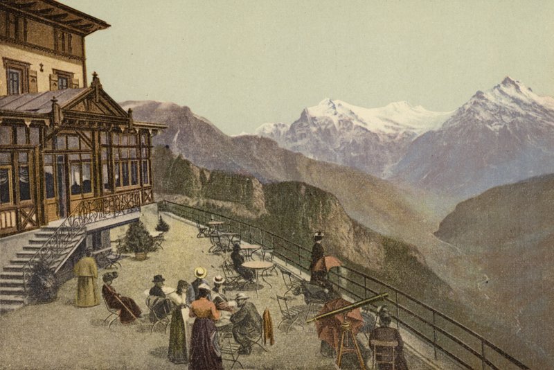 Bernese Oberland: Schynige Platte, terasz (színes fotó) alkotó: Swiss Photographer