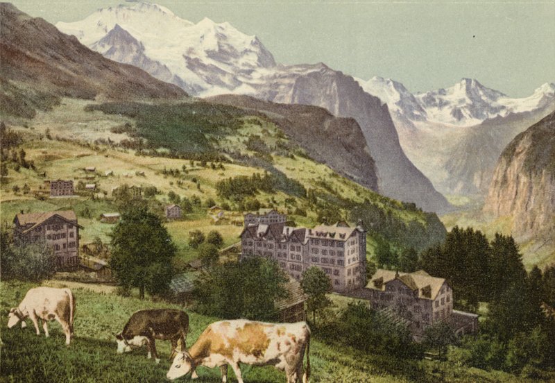 Bernese Oberland: Wengen (színes fotó) alkotó: Swiss Photographer