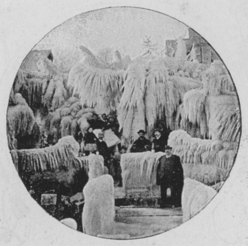 Szélhatás Genfben, 1896 tél (f/w fotó) alkotó: Swiss Photographer