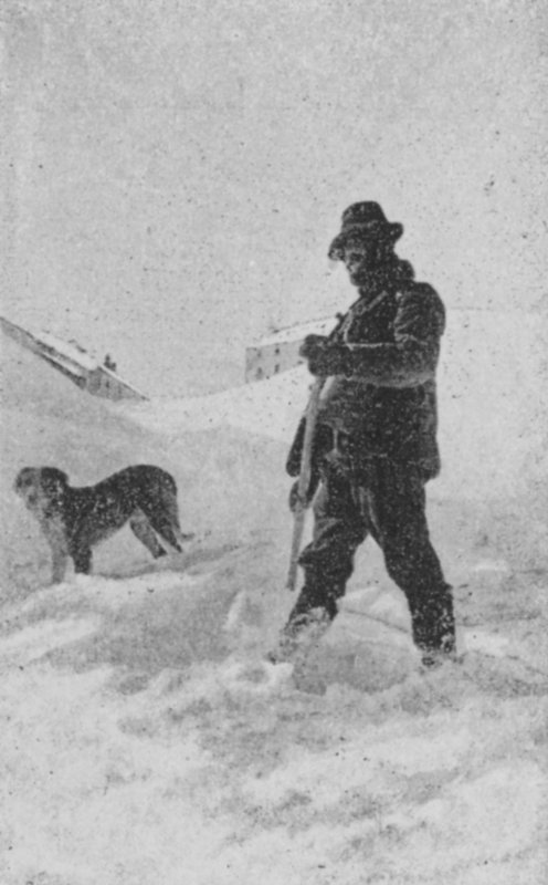 Az átjáró megtisztítása, Hospice du Gd St-Bernard (f/w fotó) alkotó: Swiss Photographer