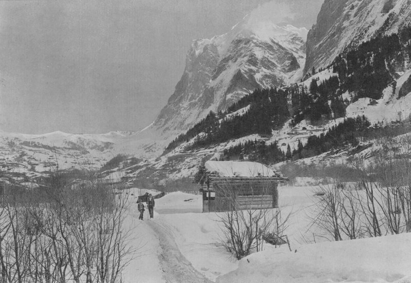 Téli táj Grindelwaldban és a Wetterhornban (f/w fotó) alkotó: Swiss Photographer