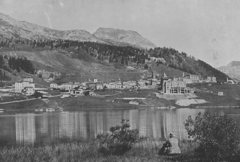 Saint-Moritz-Dorf (f/w fotó) alkotó: Swiss Photographer