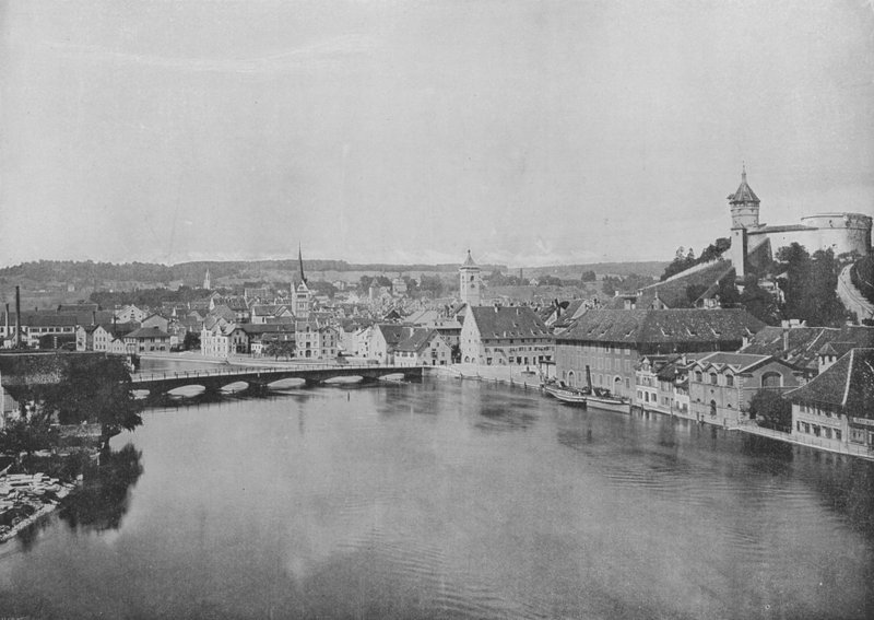 Schaffhausen és a Rajna (f/w fotó) alkotó: Swiss Photographer