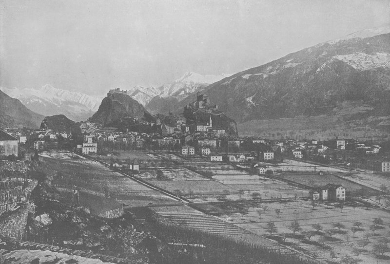 Sion, Vue Generale (f/w fotó) alkotó: Swiss Photographer