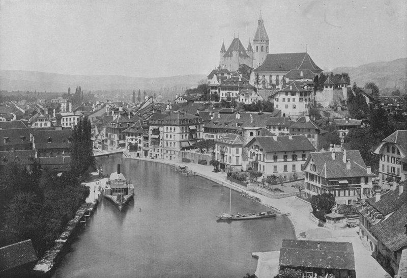 Thun, Általános nézet (f/w fotó) alkotó: Swiss Photographer