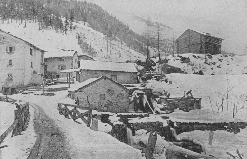 Praz de Fort falu, Route du St-Bernard (f/w fotó) alkotó: Swiss Photographer