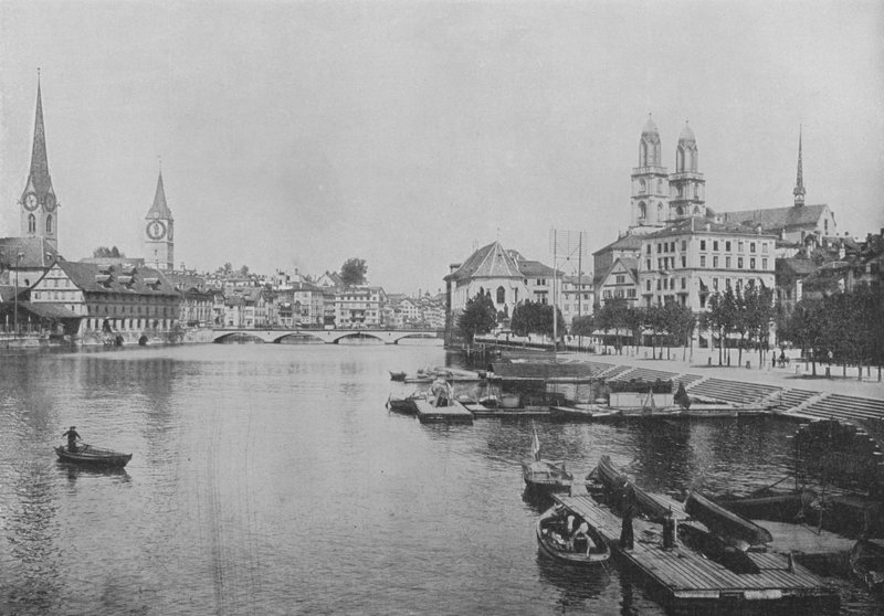 Zürich és a Limmat (f/w fotó) alkotó: Swiss Photographer