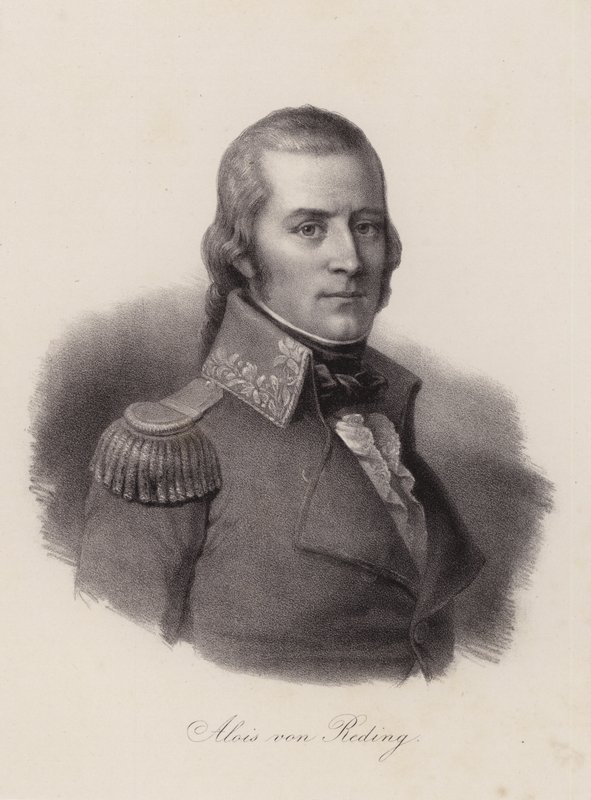 Alois von Reding, svájci katonatiszt, forradalmár és politikus (metszet) alkotó: Swiss School