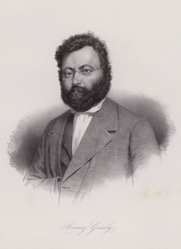 Amanz Gressly, svájci geológus és paleontológus (metszet) alkotó: Swiss School