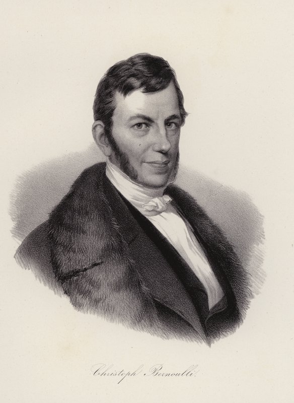 Christoph Bernoulli, svájci természettudós és közgazdász (metszet) alkotó: Swiss School