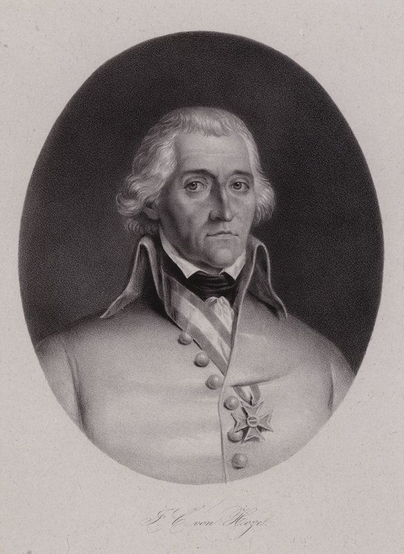 Friedrich Freiherr von Hotze, svájci születésű tábornok az osztrák hadseregben a francia forradalmi háborúk idején (metszet) alkotó: Swiss School
