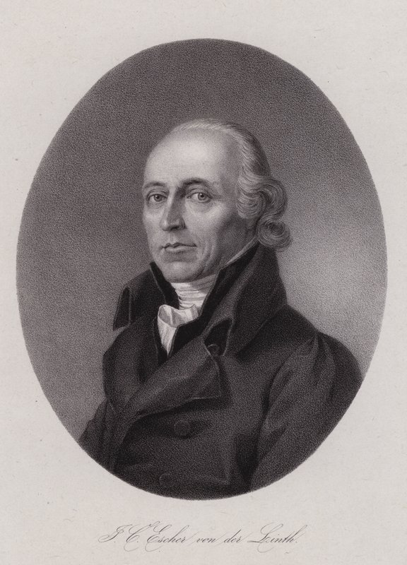 Hans Conrad Escher von der Linth svájci tudós, művész és politikus (metszet) alkotó: Swiss School