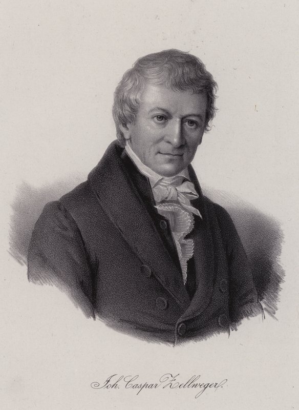 Johann Caspar Zellweger, svájci textilvállalkozó és filantróp (metszet) alkotó: Swiss School