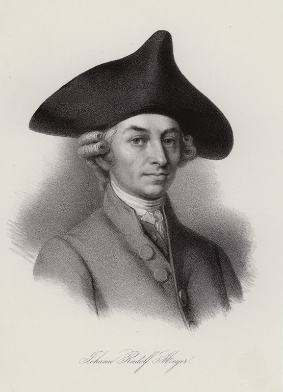 Johann Rudolf Meyer, svájci selyemszalag-gyártó és emberbarát (metszet) alkotó: Swiss School