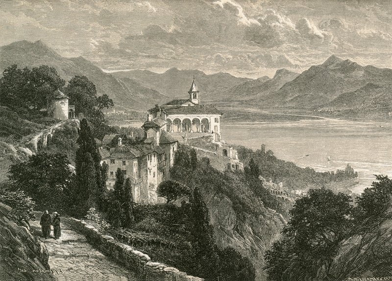 A Madonna Del Sasso zarándoktemplom, Locarno közelében alkotó: Swiss School