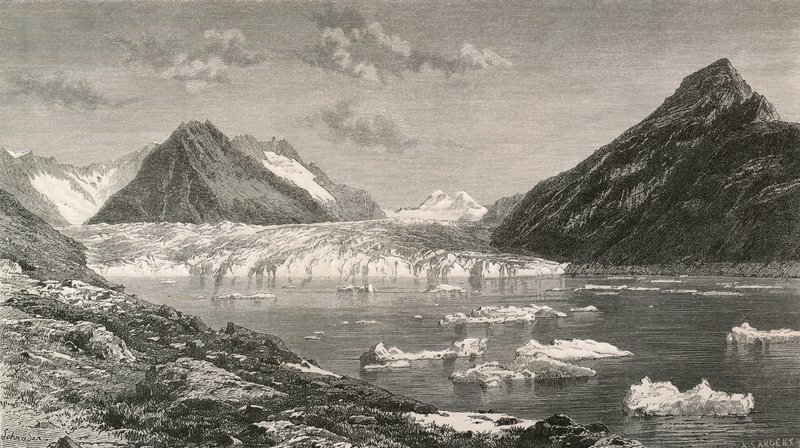 Az Aletsch-gleccser és a Marjelen-tó alkotó: Swiss School