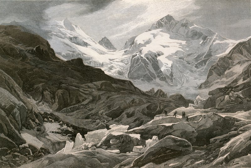 A Morteratsch-gleccser, Felső-Engadine alkotó: Swiss School