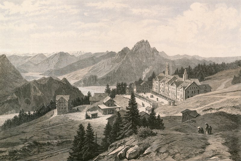 A Rigi-Kaltbad, a Pilatus-hegy felé nézve alkotó: Swiss School