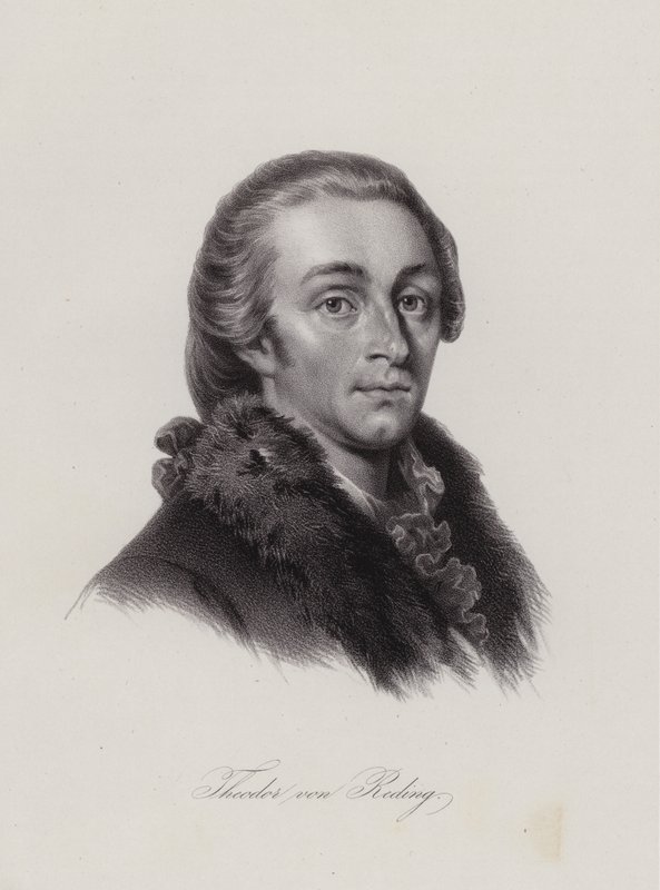 Theodor von Reding, svájci születésű spanyol tábornok (metszet) alkotó: Swiss School
