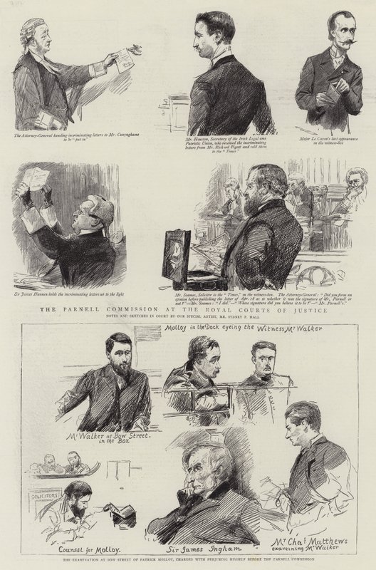 A Parnell Bizottság a Királyi Bíróságon alkotó: Sydney Prior Hall