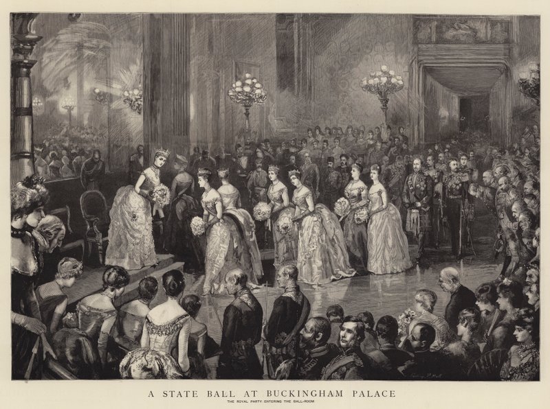 Állami bál a Buckingham-palotában alkotó: Sydney Prior Hall